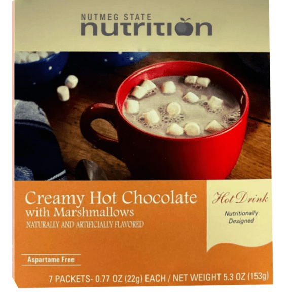 Nutmeg State Nutrition - High Protein Hot Cocoa - 7 Servings Per Pack (Creamy Hot Cocoa w/Marshmallows)