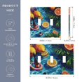 thumbnail image 3 of Dailycode Light Switch Plate Covers 2 Gang Wall Plate Plastics Outlet Covers for Kitchen Home Office Decor Lemons Wine Leaves on Water, 3 of 8