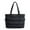 Black, variant on Puffer Tote Bag for Women, Nurses - Multi-Pocket Lightweight Bag for Work - Quilted Handbag for Travel and Gym