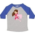 thumbnail image 3 of Inktastic Superhero Girl, Cute Girl, Brown Hair, Pink Cape Girls Toddler T-Shirt, 3 of 5