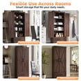 thumbnail image 3 of T4TREAM Farmhouse 2-Door Storage Cabinet with Adjustable Shelves and 1 Drawer for Bathroom and Living Room, Brown, 3 of 8