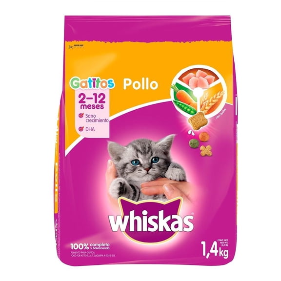 Alimento para Gato Whiskas Gatitos Pollo 1.4 kg