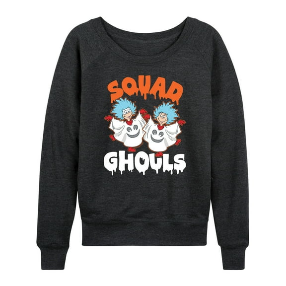 Dr. Seuss - Squad Ghouls Thing 1 and Thing 2 - Women's Lightweight French Terry Long Sleeve Shirt