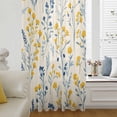 thumbnail image 6 of Blue Yellow Spring Floral Sheer Curtains 45 Inches Long, Summer Blooms Botanicals Light Filering Curtains, Breathable Simi Curtain Privacy Drapes for Kitchen Bathroom Small Window Treatment, 6 of 9