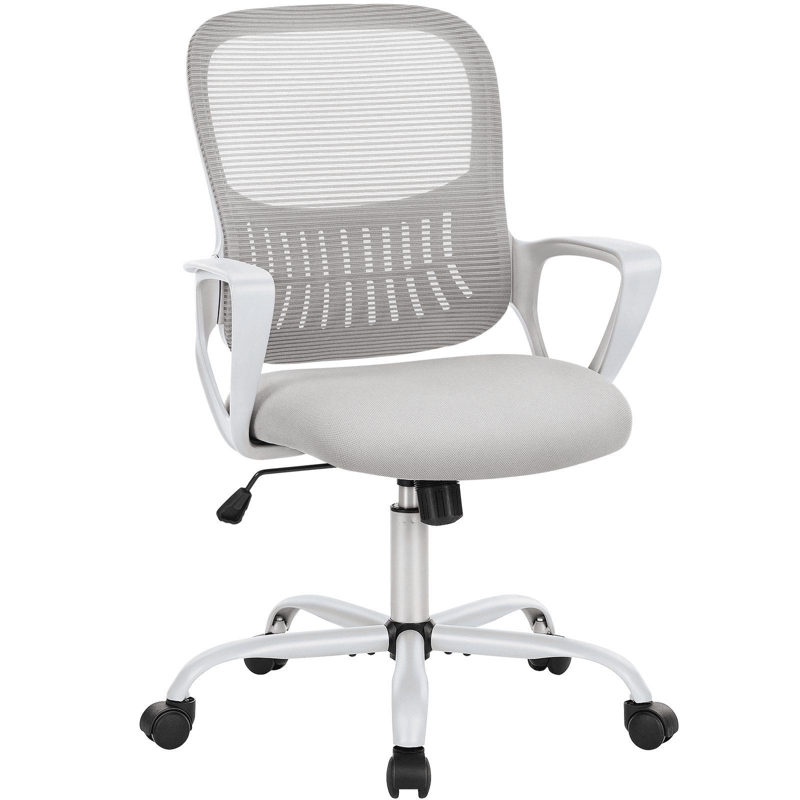 MAYEERTY Ergonomic Office Chair for Standing Desk with Adjustable Height, Computer Desk Chairs, Fixed Handrail , Gray