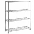 thumbnail image 3 of Ktaxon 4-Tier Metal Shelving Unit, Adjustable Shelf Organizer for Garage Kitchen, Storage Rack Capacity for 1100 lbs, 36"W x 14"D x 47"H, Chrome Bright Silver, 3 of 21