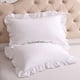 thumbnail image 4 of Funda de almohada con volantes 100 % algodón Funda de almohada con volantes Funda de almohada blanca, 4 of 8