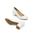 thumbnail image 4 of BURUDANI Women's Pumps Low Chunky Block Heel Dress Shoes Closed Toe Comfortable Heels, 4 of 7