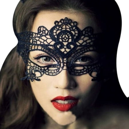 Masquerade Mask, Coxeer Sexy Mysterious Lace Eye Mask Masquerade Black Butterfly Style Fancy Dress Party for Women
