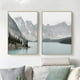 thumbnail image 5 of Cuadro en lienzo sin marco, paisaje de lago de montaña, lienzo, arte de pared para sala de estar, póster decorativo, 13 x 18 cm, 5 of 5