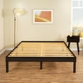 thumbnail image 2 of 14 Inch Full Solid Wood Platform Bed Frame, No Squeak Bed Frame with Wooden Slats, No Box Spring Needed, 9.2” Under Bed Storage – Espresso, 2 of 11