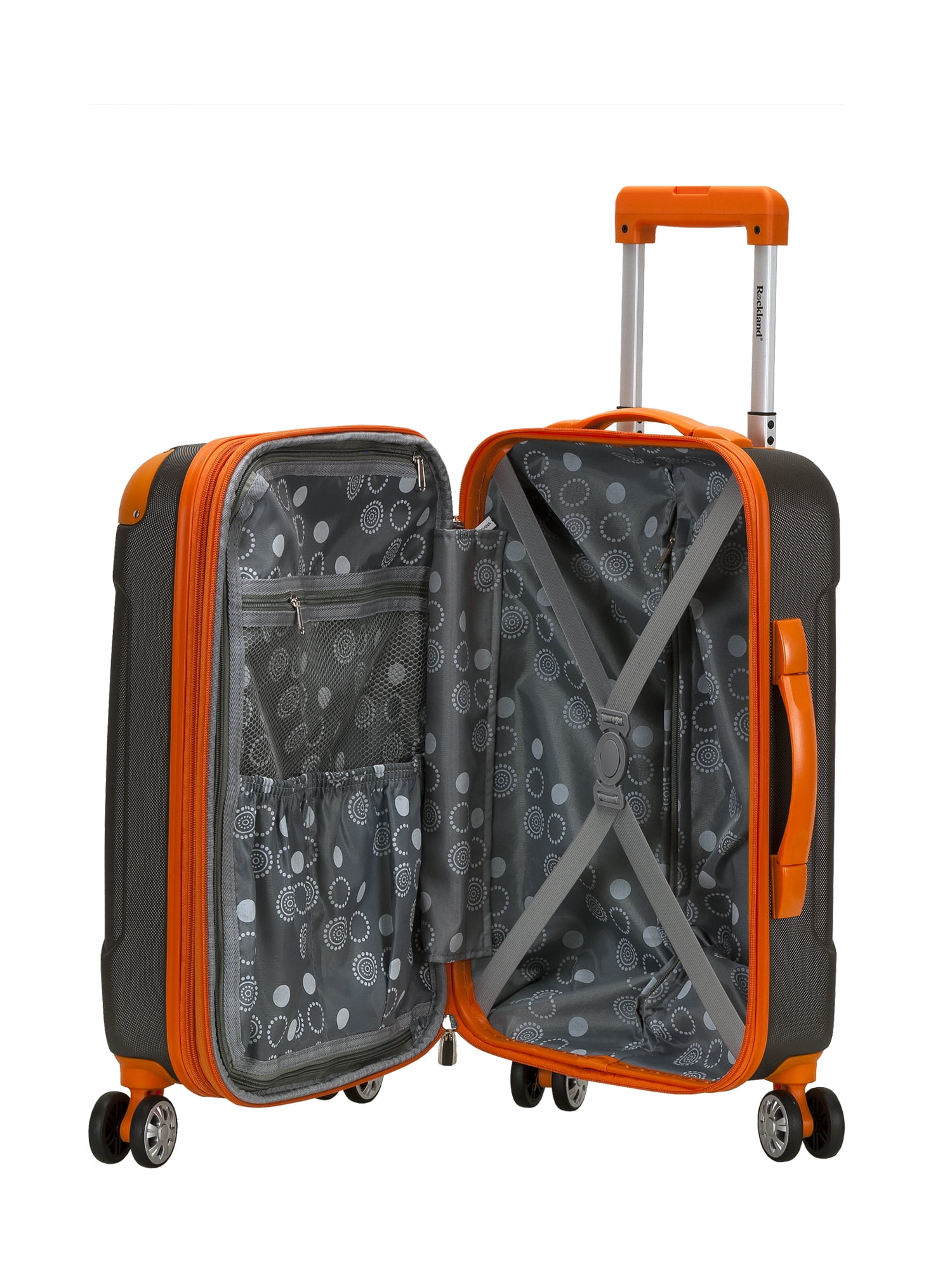 rockland luggage sonic 3 piece hardside spinner luggage set