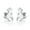 Silver, variant on Stainless Steel Small Dog Stud Hypoallergenic Unisex Earrings, Silver
