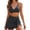 Black, variant on 3 Piece Swimsuits for Women High Waisted Bikini Sets with Swim Skirt Tummy Control Bathing Suit Swim Suit, Army Green