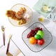 thumbnail image 3 of Canasta de frutas de hierro forjado nórdico, moderna y creativa, de un solo nivel, con soporte decorativo de alambre para servir frutas, verduras y pan. 1 cesta para servir frutas y verduras., 3 of 8
