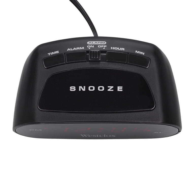 Westclox Basic Black Digital Alarm Clock With Red LED photo 5