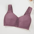 thumbnail image 2 of Uqiangy Womens Tops Push Up Bras for Women Bra Wireless Push-Up Bra Zip Front Bra Top Bras for Women Sports Bras for Women Front Close Bras for Women Plus Size Purple 3XL, 2 of 9