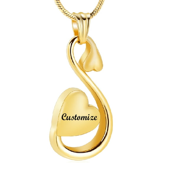 Swan Pendent for Ashes and Chain Memorial Cremation Jewelry for Ashes Urn Necklace Lockets for Ashes of Loved One