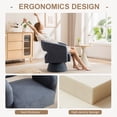 thumbnail image 5 of CRERIYO 360° Swivel Barrel Accent Chairs Set of 2, Oversized Soft Teddy Velvet Armchairs for Living Room and Bedroom, Blue, 5 of 13