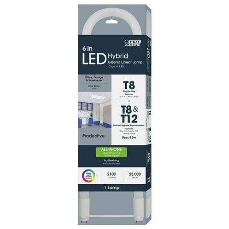 BULB LED U T8/T12 6" 15W box of 4