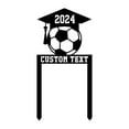 thumbnail image 4 of Custom Football Graduation Metal Sign with Stakes, Custom Grad Sign, Class of 2023 Yard Décor, Graduation Gift for Her & Him, 4 of 6