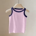 thumbnail image 6 of Kids Solid Color Tank Top Boys Girls Cotton Crew Neck Sleeveless Workout Vest Summer Loose Fit Undershirts Breathable Lightweight T Shirt Comfy Tops Casual Clothes Pink 1-2 Years, 6 of 6