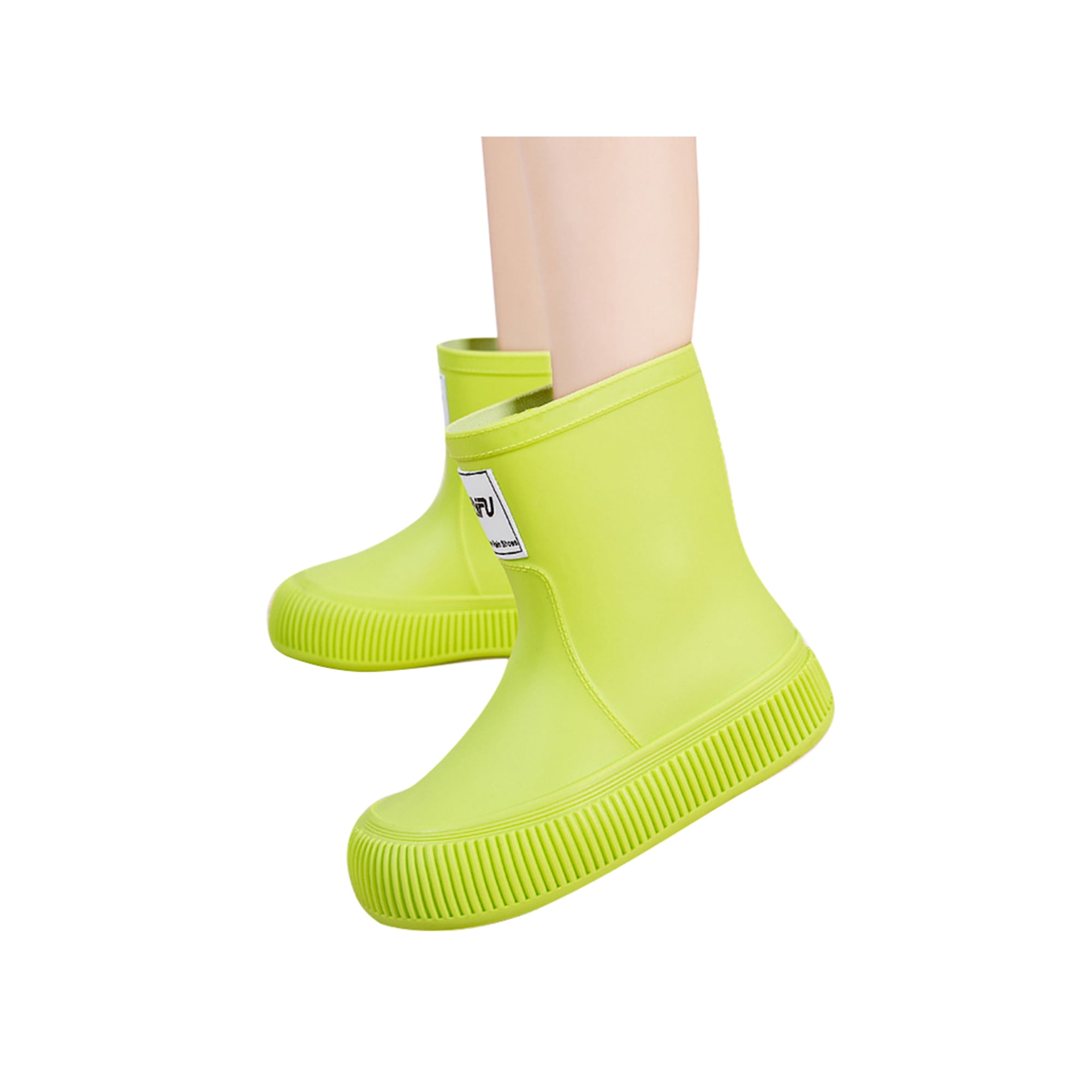 2025 Bottes D'eau Doublées Pour Femme - Antidérapantes Et Respirantes - Chaussures De Pluie Confortables - Chaussures De Jardin à Enfiler - Bottines D'été Pour Femme - Noir, Blanc., 36 EU