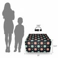 thumbnail image 3 of Outer Space Rectangle Pouf, Doodle Pattern of Planets and Stars, Under Desk Foot Stool for Living Room Office Ottoman with Cover, 25", Grey Multicolor, by Ambesonne, 3 of 4