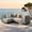 Gray, variant on SUMMIT LIVING 4 Piece HDPE Outdoor Patio Furniture Set, Wicker Outdoor Patio Sectional Sofa Set with 8.7" Thick Cushions, Beige