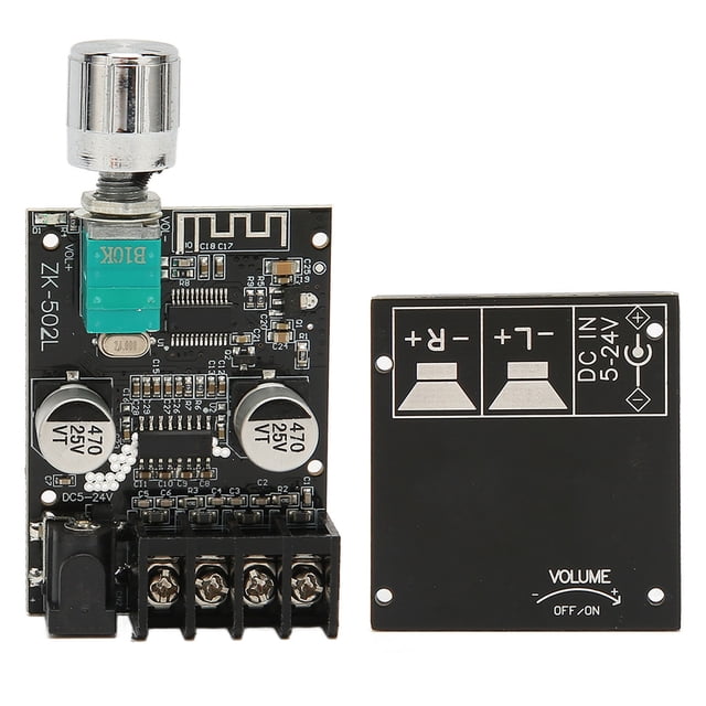 Módulo Amplificador De Potencia, Mini 5.0 PCB Placa Amplificadora De Potencia Digital Adaptador De Cabezal CC Con Interruptor Para Altavoces