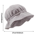 thumbnail image 3 of Mgmyaa Baby Ruffle Edge Bucket Hat Summer Outdoor Sun UV Protection Fisherman Cap for Infant Newborn 0-3 Years Breathable Soft Headwear, 3 of 8