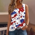 thumbnail image 2 of Patriotic 250th Anniversary Tank Top for Women - Star Spangled Square Neck Tee - 1776-2026 Independence Day Graphic Top - Red White Blue Sleeveless Casual Blouse White M, 2 of 6
