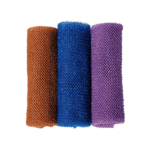 3 Pack Set African Net Sponge Bath Towels Wash Cloth Body Scrubbers for Use in Shower African Exfoliating Net for Back Scrubber Skin