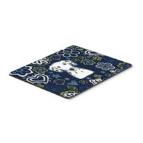 Carolines Treasures BB5061MP Blue Flowers Dalmatian Mouse Pad, Hot Pad or Trivet