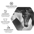 thumbnail image 3 of Fuzoiu Running horses Print Leather Coasters Set,Drink Coasters Set of 4,for Tabletop Protection, Durable PVC Coasters,Home Décor and Housewarming Gift-Hexagon, 3 of 6