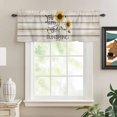 thumbnail image 2 of Sunflowers Rod Pocket Curtain Valance, Modern Bee You Are My Sunshine Wooden Grain Farmhouse Window Valance for Living Room, Bedroom, Kitchen 42"W x 18"L, 2 of 9