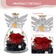 thumbnail image 3 of Ángel eterna flor rosa cubierta de cristal regalo de vacaciones decoración de rosas para amigos y familiares regalos de cumpleaños, 3 of 5