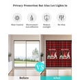 thumbnail image 5 of Christmas Gnomes Window Privacy Film Stained Glass Window Film Decorative Windows Cover Static Windows Cling for Glass Door Xmas Snowflake Red Black Plaid Stickers for Bathroom 17.7"x39.3", 5 of 7