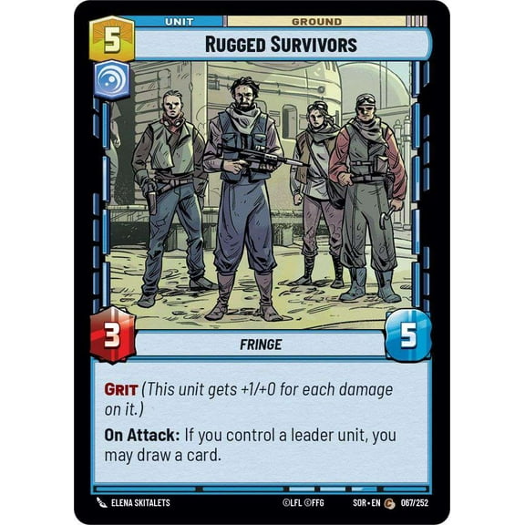Star Wars: Unlimited Spark of Rebellion Common Rugged Survivors #067