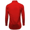 thumbnail image 3 of Men's Slim Fit Button Up Long Sleeve Solid Dress Shirt - Red - L (16-16.5) 34/35 sleeve, 3 of 5