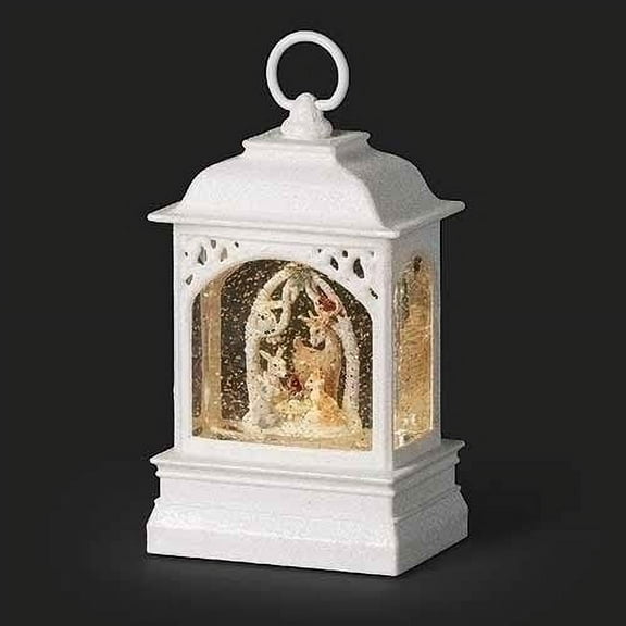 Roman Christmas Inc., Confetti Lites Collection, 8" HLED Swirl Confetti Light Woodland Lantern, Lantern, Snow Globe, Holiday Home D√©cor, Santa, Cardinal, Nutcracker, Snowman, Reindeer (8x3x5)