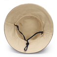 thumbnail image 6 of AYYUFE Women Fisherman Hat with Adjustable Fastening Strap Wide Birm Flat Top Solid Color Sunscreen Anti-UV Summer Hat Outdoor Supply for Summer, 6 of 10