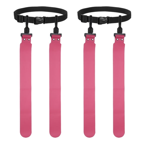 Uxcell Flag Football, Adjustable Flag Football Belts with 1 Belt and 2 Flags Easy Tear Away 2Pcs & Rose Red - Fitting For(Youth/Adults Players Training Equipment/Competition)