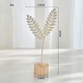 thumbnail image 5 of Sinkoo 6Pcs Metal Leaf Iron Ornament Creative Modern Desktop Decor, Ginkgo Olive leaf, for Living Room, Hotel, Office, Bedroom, Bookshelf, Unique Household Ironwork Craft (White), 5 of 7