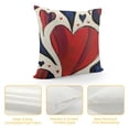 thumbnail image 4 of Qinduosi Throw Pillow Covers Patriotic Pillow Cases Freedom Heart Stripes Decor Cushion for Holiday Home Sofa Couch White, 4 of 5