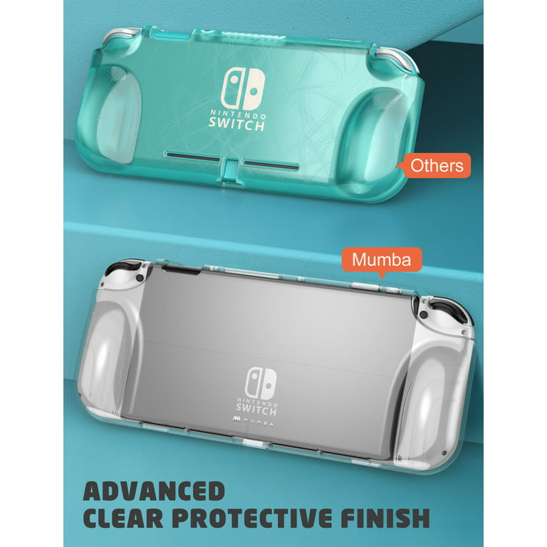 MUMBA for Nintendo Switch OLED Case 2021 Thunderbolt Protective Clear Cover  with TPU Grip Compatible with Switch OLED Console