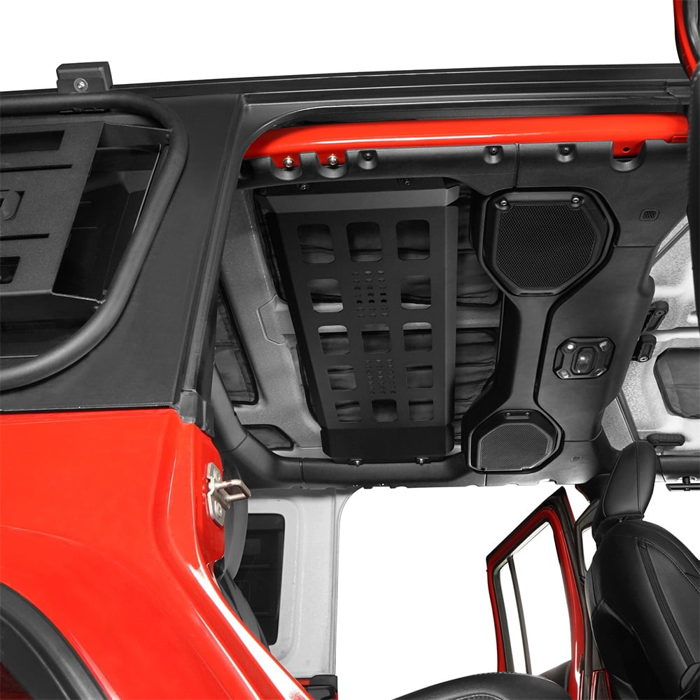 Hooke Road Rear Overhead MOLLE Storage Organizer Panel for Jeep Wrangler JL 2018-2023 4Door, Black