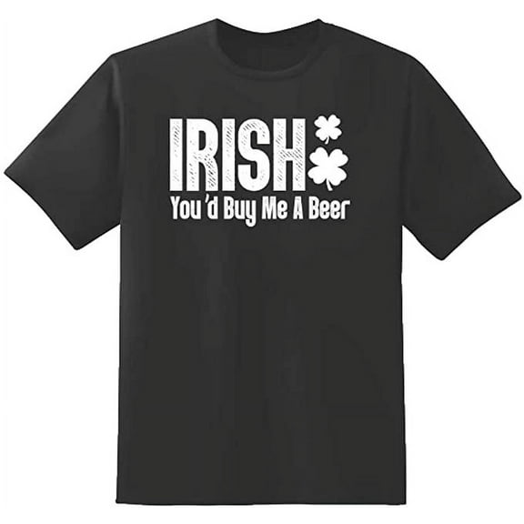 RedBarn Unisex Black Half Sleeves Cotton Irish You'd Buy Graphic T Shirt