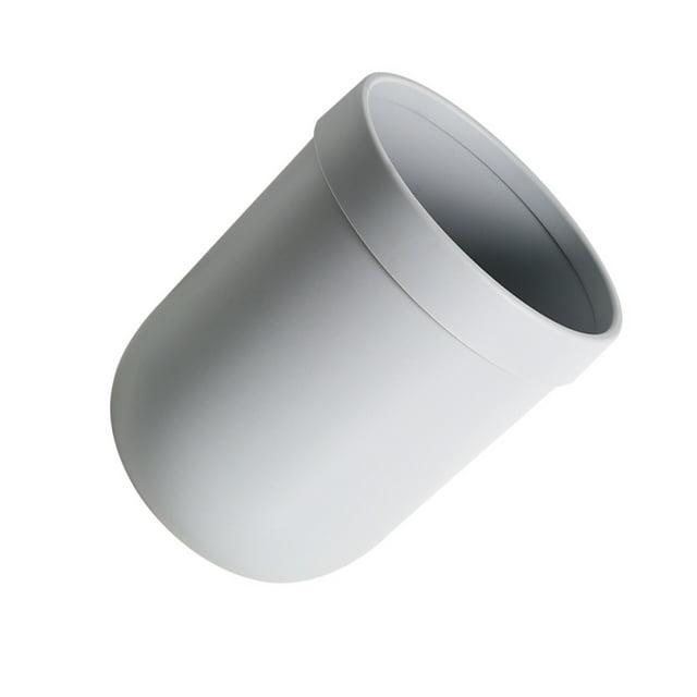 Transemion Wide Application Trash Bin For Kitchen And Bathroom Durable And Large Capacity PP Bathroom Trash Can silvery large size 1Set