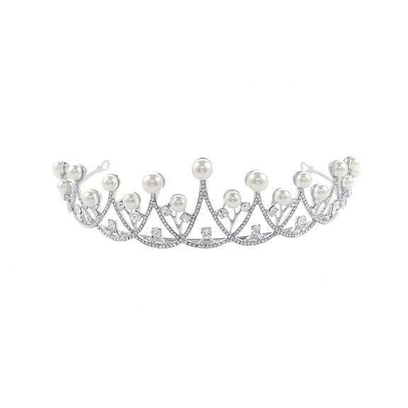 LABSERRON 1Set Bridal Crystal Tiara Rhinestone Wedding Crown Headwear for Ladies 6.3In * 0.47In